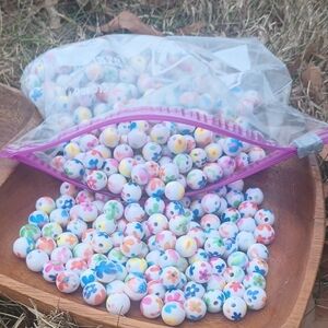 1 Lb Colorful Floral Beads